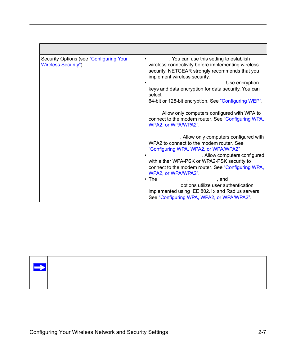 Configuring your wireless security, Specifying wireless security -4 | NETGEAR 54 Mbps Wireless ADSL Firewall DG834G User Manual | Page 35 / 176