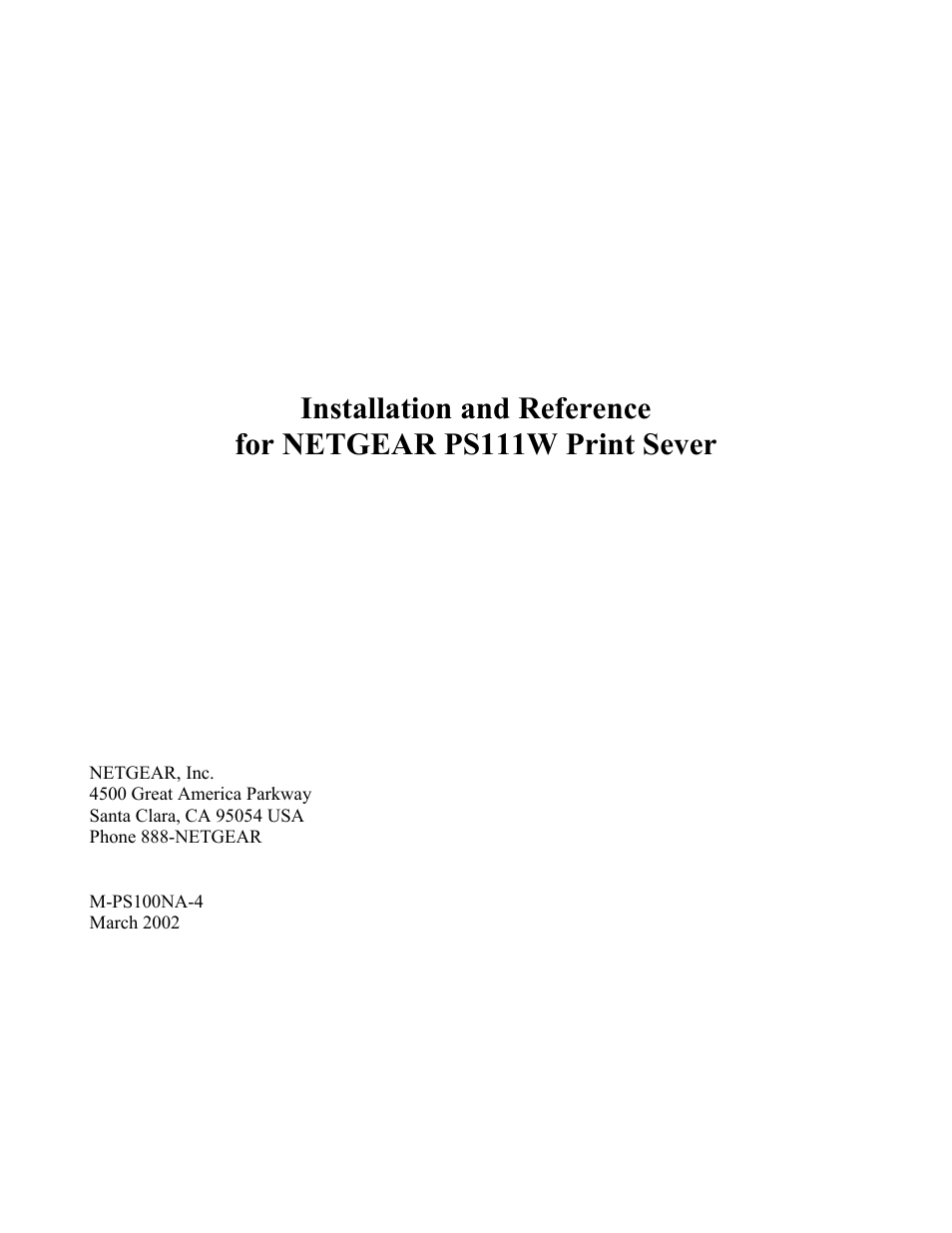 NETGEAR PS111W User Manual | 106 pages
