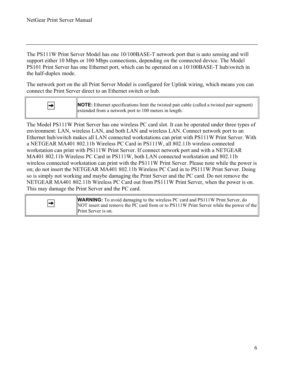 3connecting devices to the print server, Onnecting, Evices to the | Rint, Erver, 3 connecting devices to the print server | NETGEAR PS111W User Manual | Page 15 / 106
