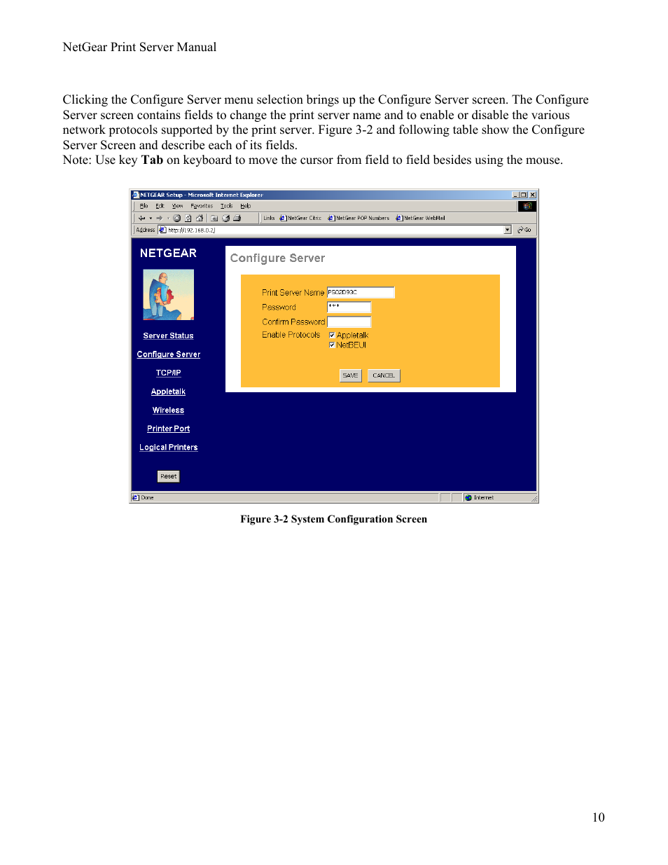 Configure server | NETGEAR PS111W User Manual | Page 19 / 106