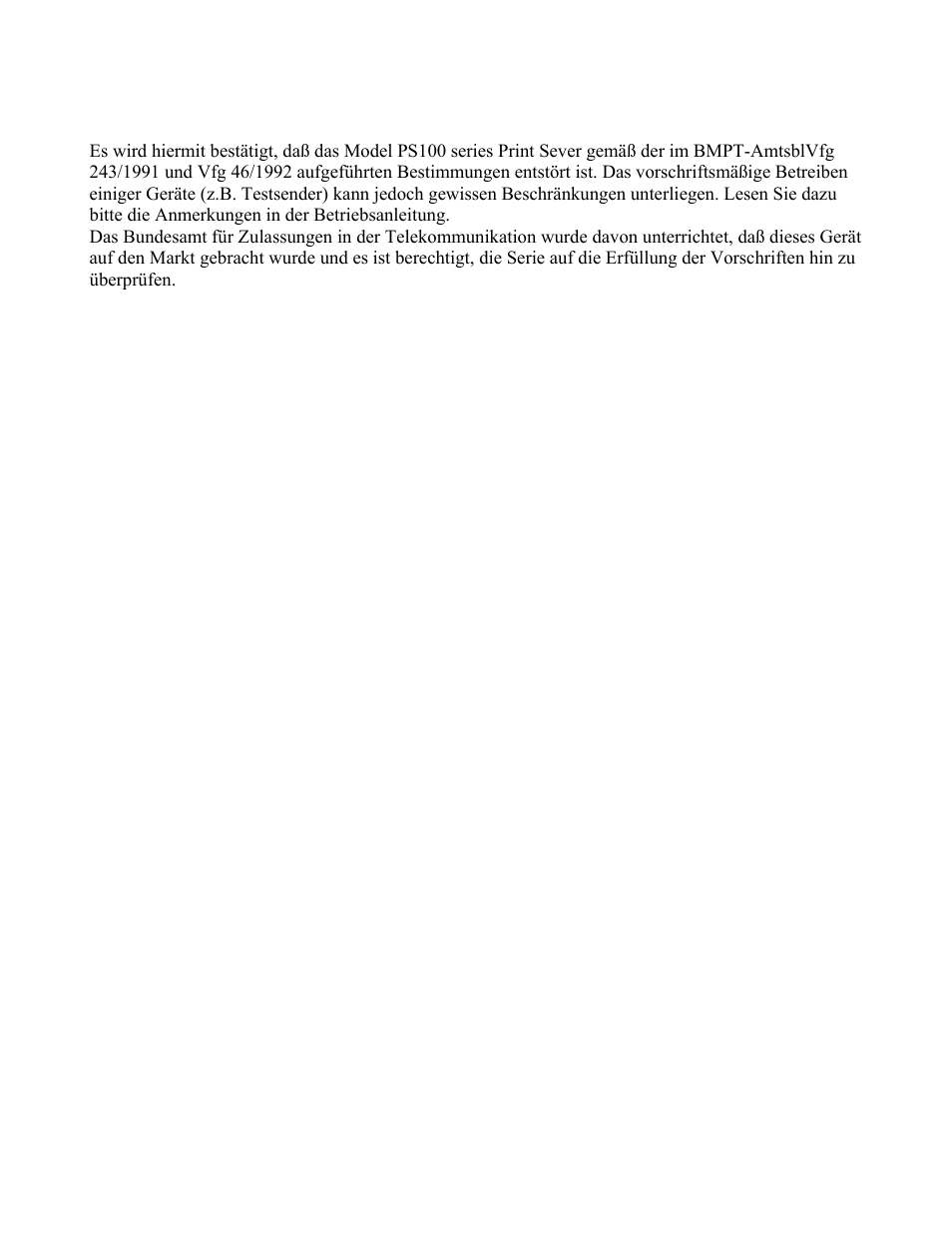 Bestätigung des herstellers/importeurs | NETGEAR PS111W User Manual | Page 3 / 106
