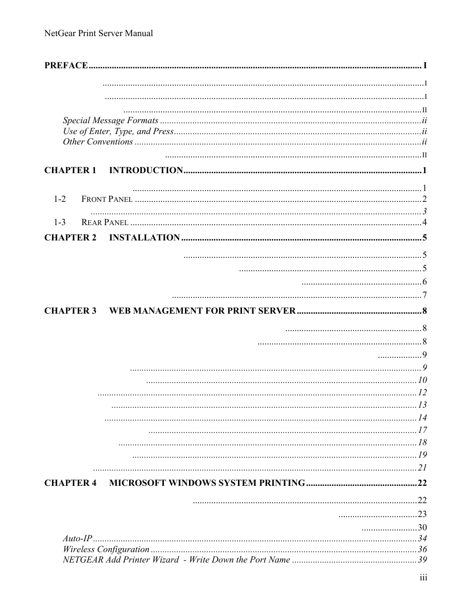 Tcp/ip, Netgear p | NETGEAR PS111W User Manual | Page 7 / 106