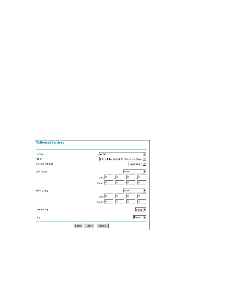 Outbound rules (service blocking), Outbound rules (service blocking) -12, Will be displayed (see | Layed (see | NETGEAR ProSafe FVS124G User Manual | Page 88 / 238