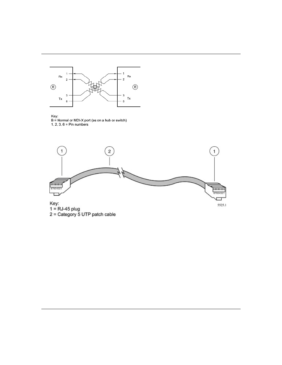 Figure b-2, Illustrates crossover | NETGEAR DG834GT User Manual | Page 129 / 176