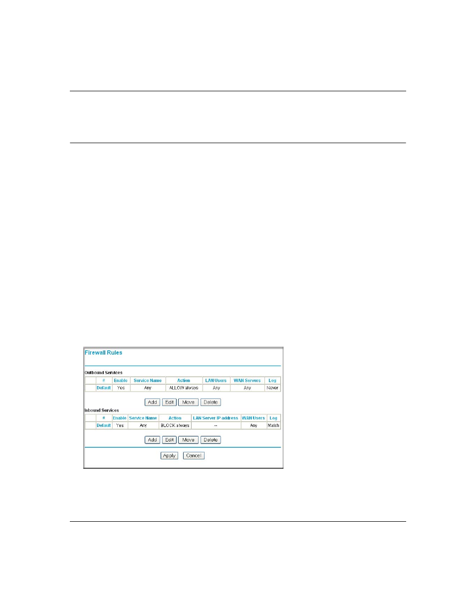 Firewall rules, Firewall rules -5 | NETGEAR DG834GT User Manual | Page 65 / 176