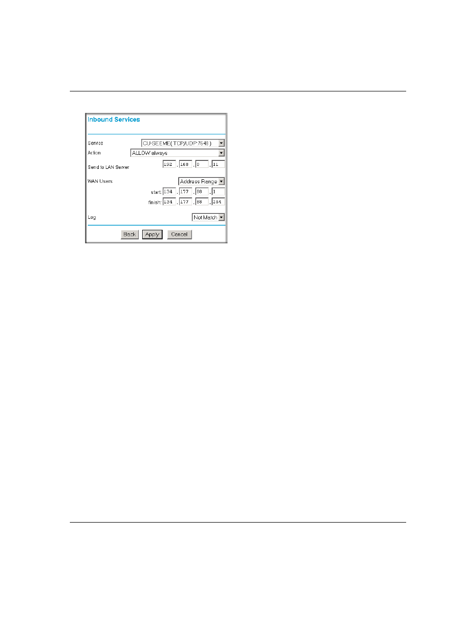 Considerations for inbound rules, Outbound rules (service blocking), Considerations for inbound rules -9 | Outbound rules (service blocking) -9 | NETGEAR DG834GT User Manual | Page 69 / 176
