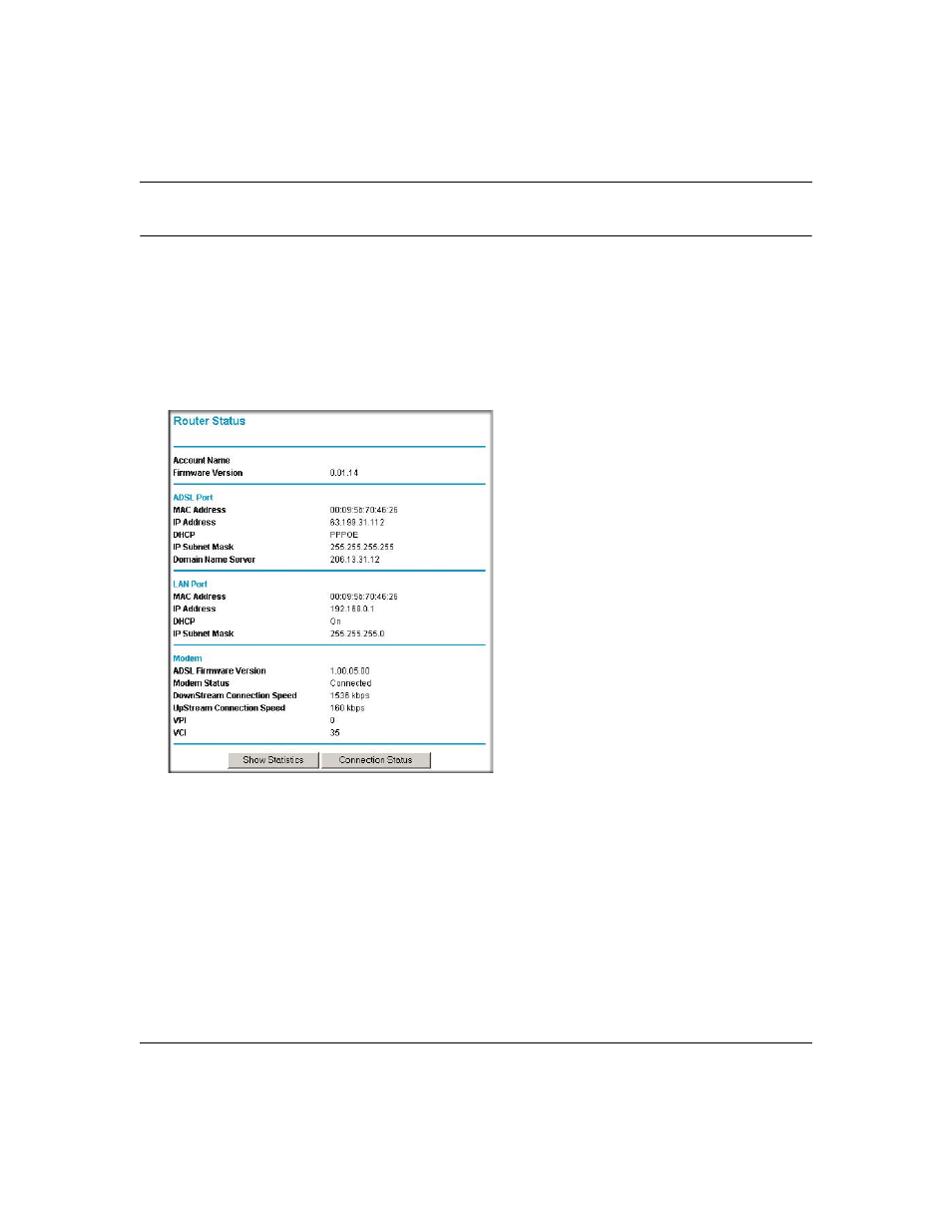 Network management information, Viewing router status and usage statistics, Network management information -4 | Viewing router status and usage statistics -4 | NETGEAR DG834GT User Manual | Page 80 / 176