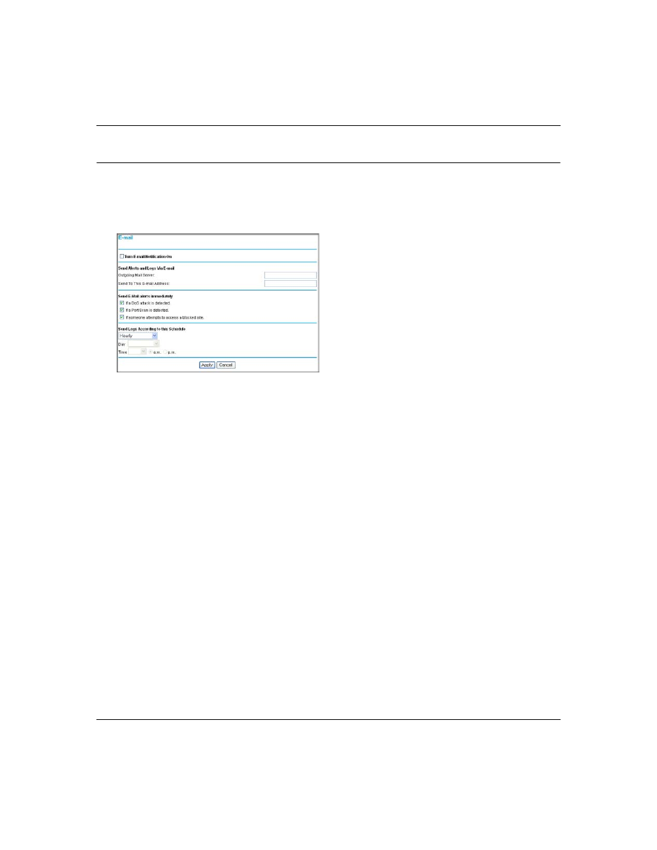 Enabling security event e-mail notification, Enabling security event e-mail notification -13 | NETGEAR DG834GT User Manual | Page 89 / 176