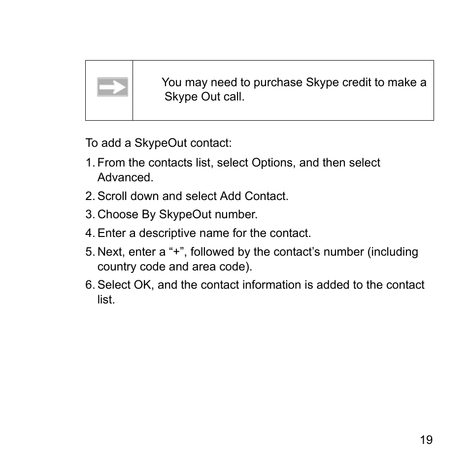 By skypeout number | NETGEAR Skype SPH101 User Manual | Page 23 / 56