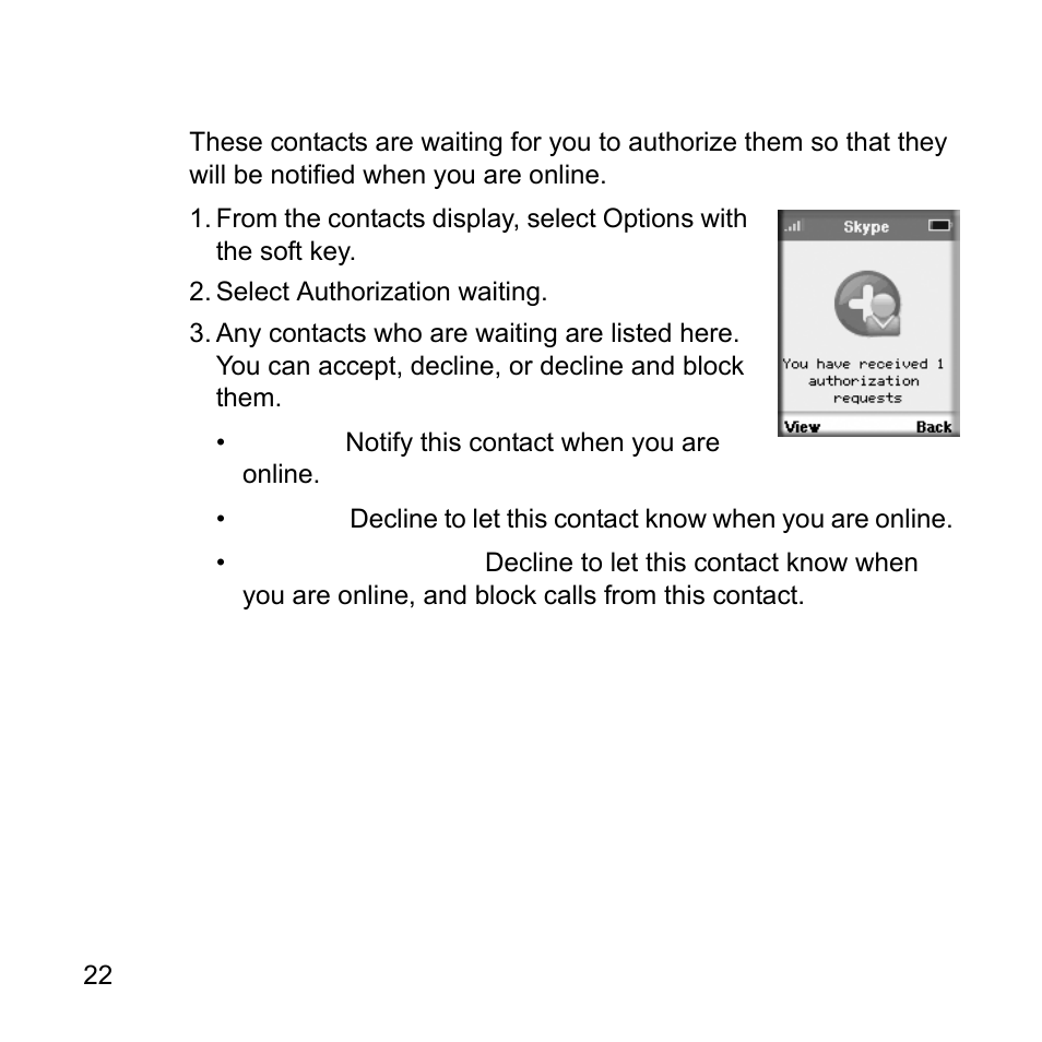 Authorization waiting | NETGEAR Skype SPH101 User Manual | Page 26 / 56