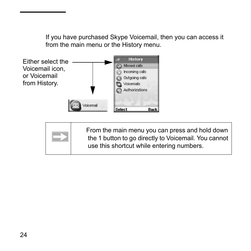 Voicemail | NETGEAR Skype SPH101 User Manual | Page 28 / 56