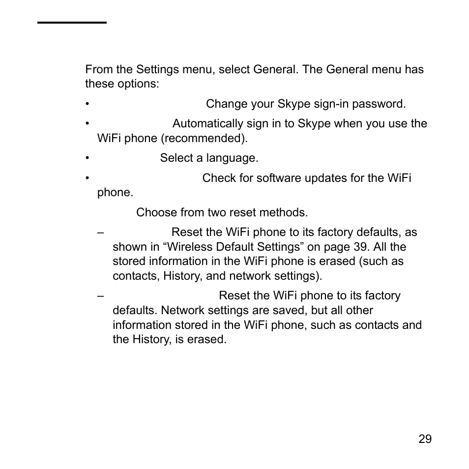 General | NETGEAR Skype SPH101 User Manual | Page 33 / 56