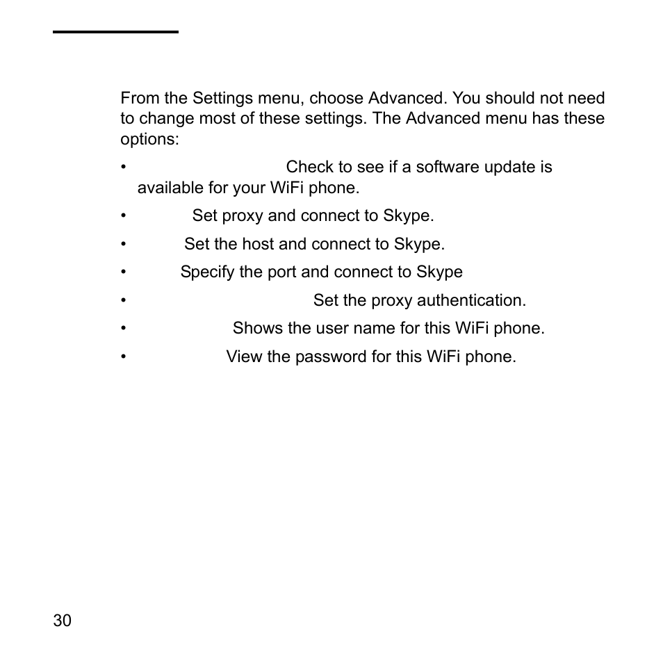Advanced | NETGEAR Skype SPH101 User Manual | Page 34 / 56