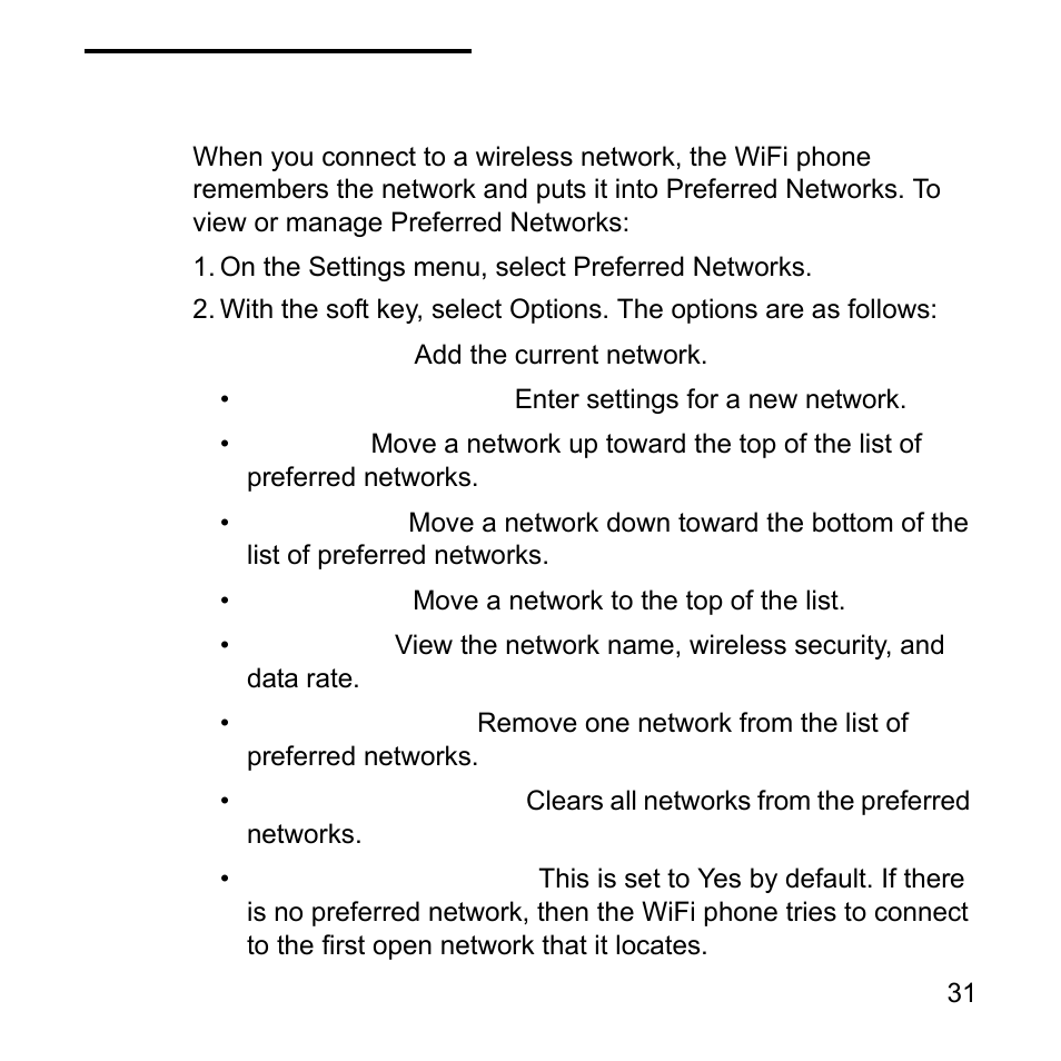 Preferred networks | NETGEAR Skype SPH101 User Manual | Page 35 / 56