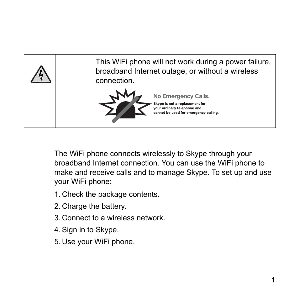 Getting started | NETGEAR Skype SPH101 User Manual | Page 5 / 56