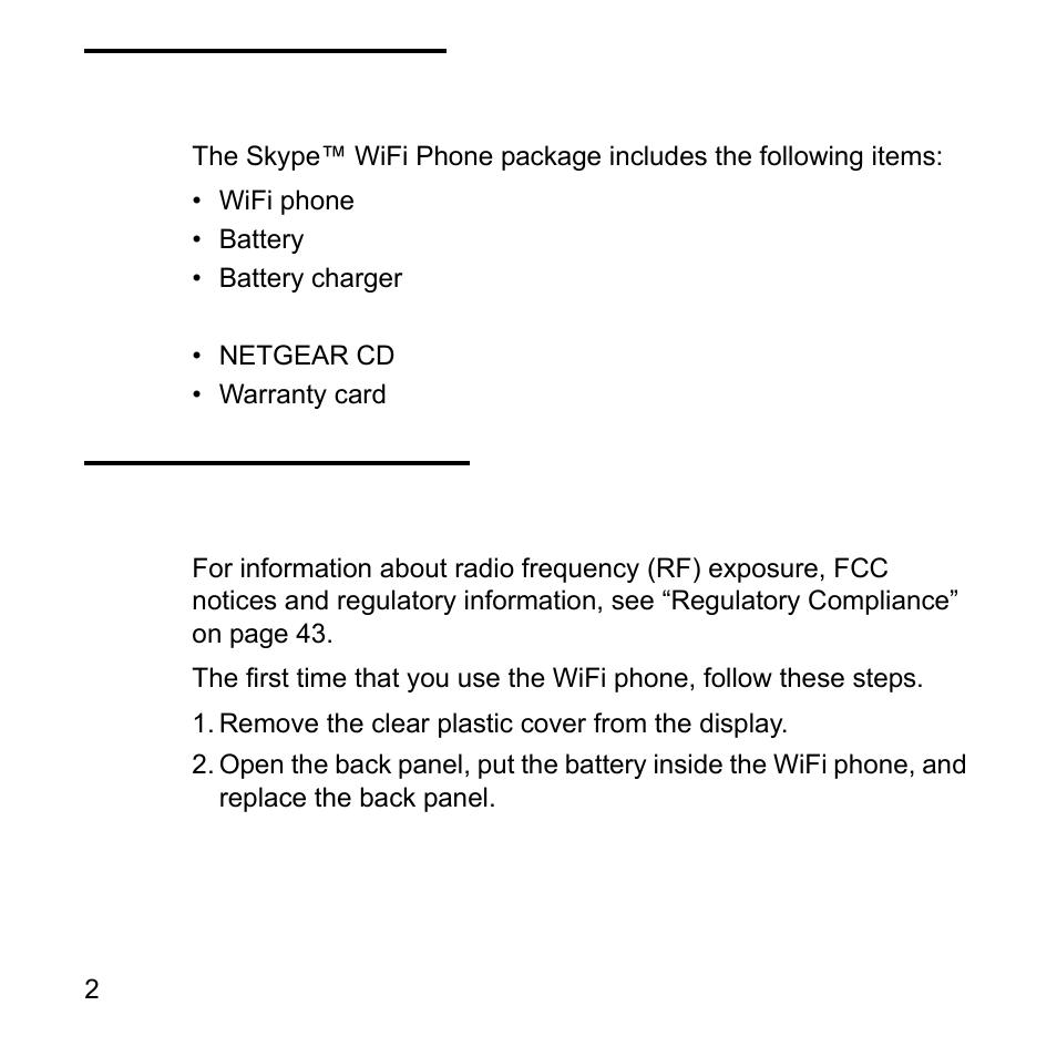 What is in the box, Charge the battery, What is in the box charge the battery | NETGEAR Skype SPH101 User Manual | Page 6 / 56