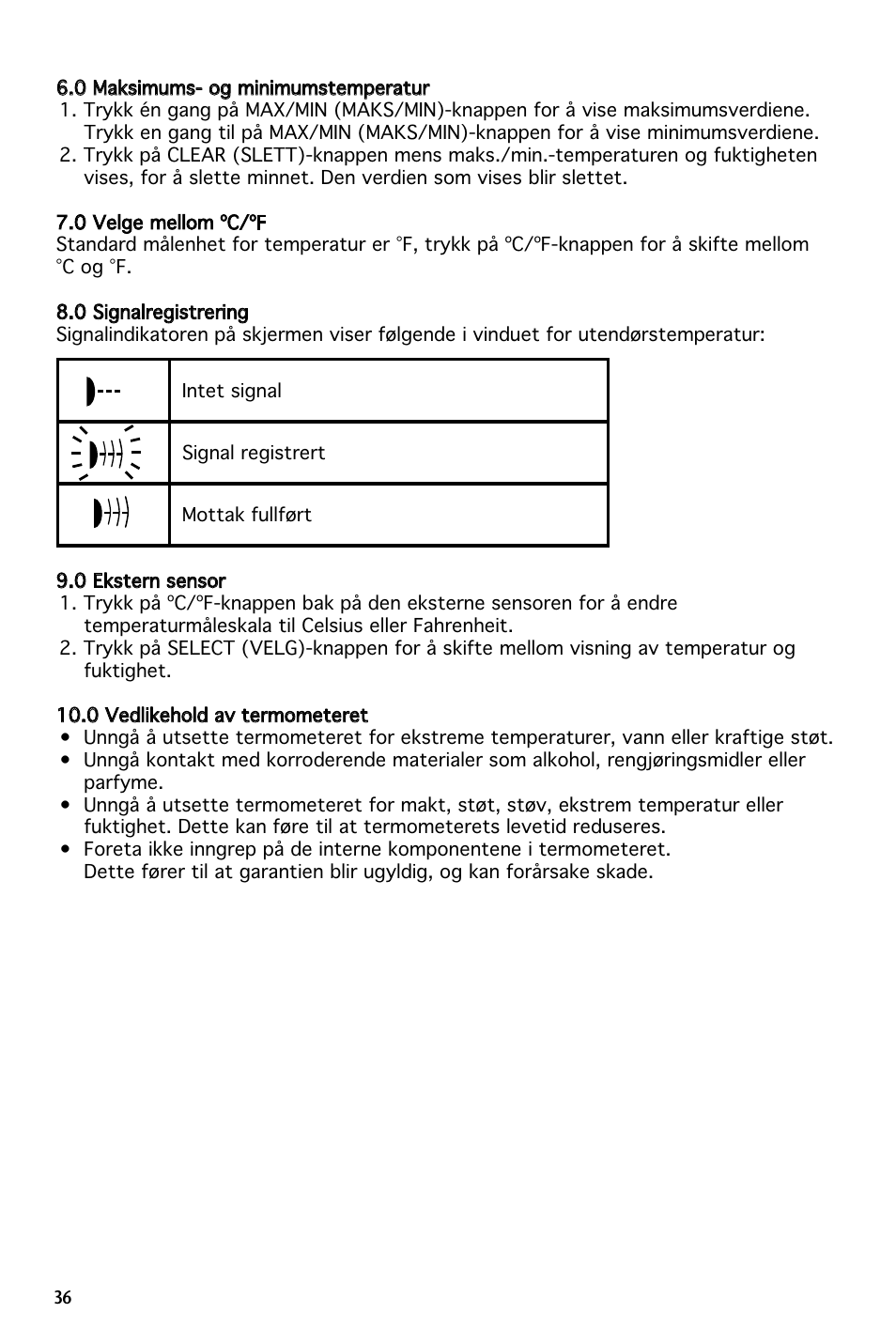 National Geographic 260NE User Manual | Page 36 / 66