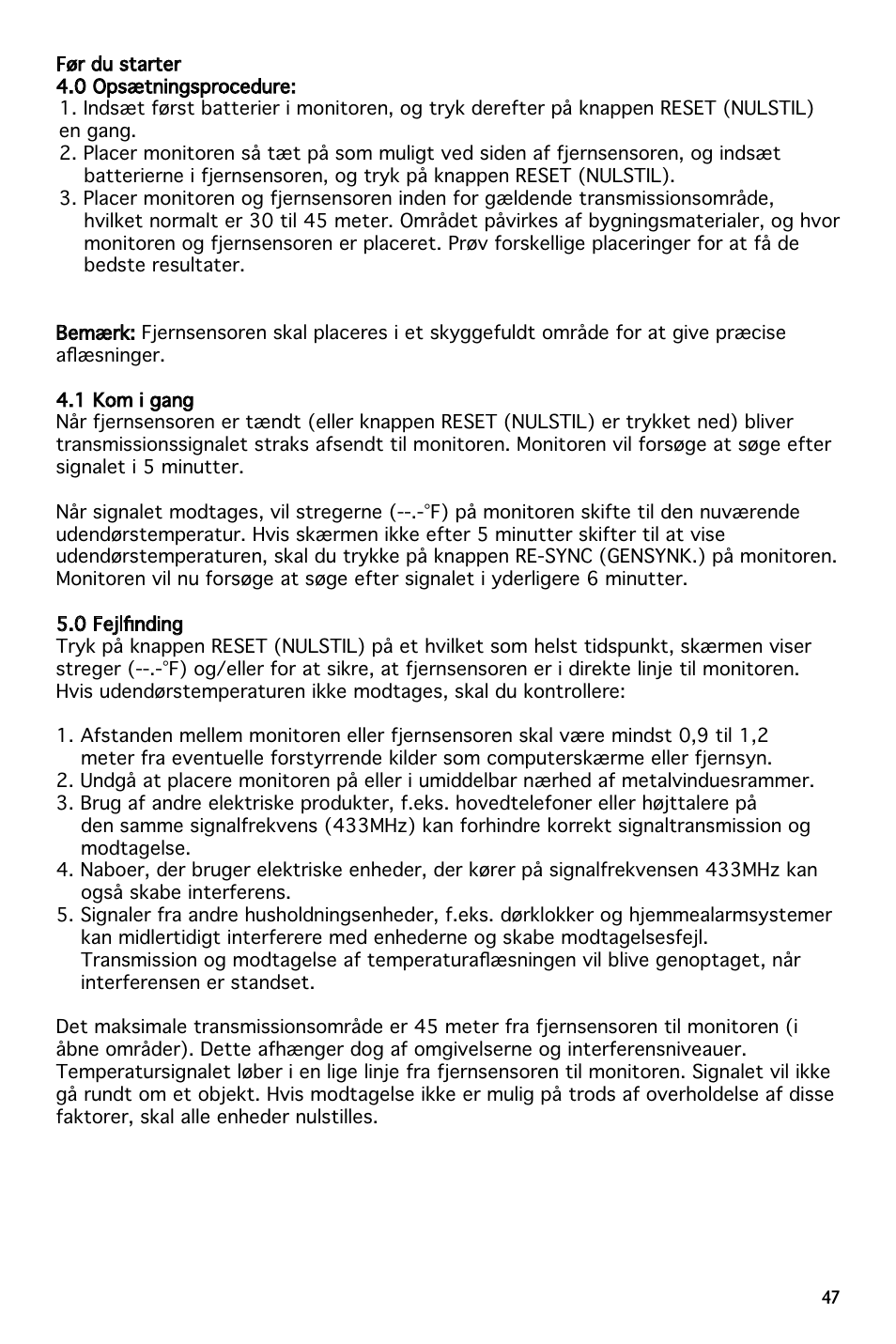 National Geographic 260NE User Manual | Page 47 / 66