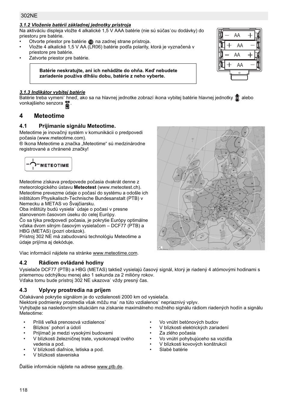 4meteotime | National Geographic Weather Forecast 302 NE User Manual | Page 118 / 128