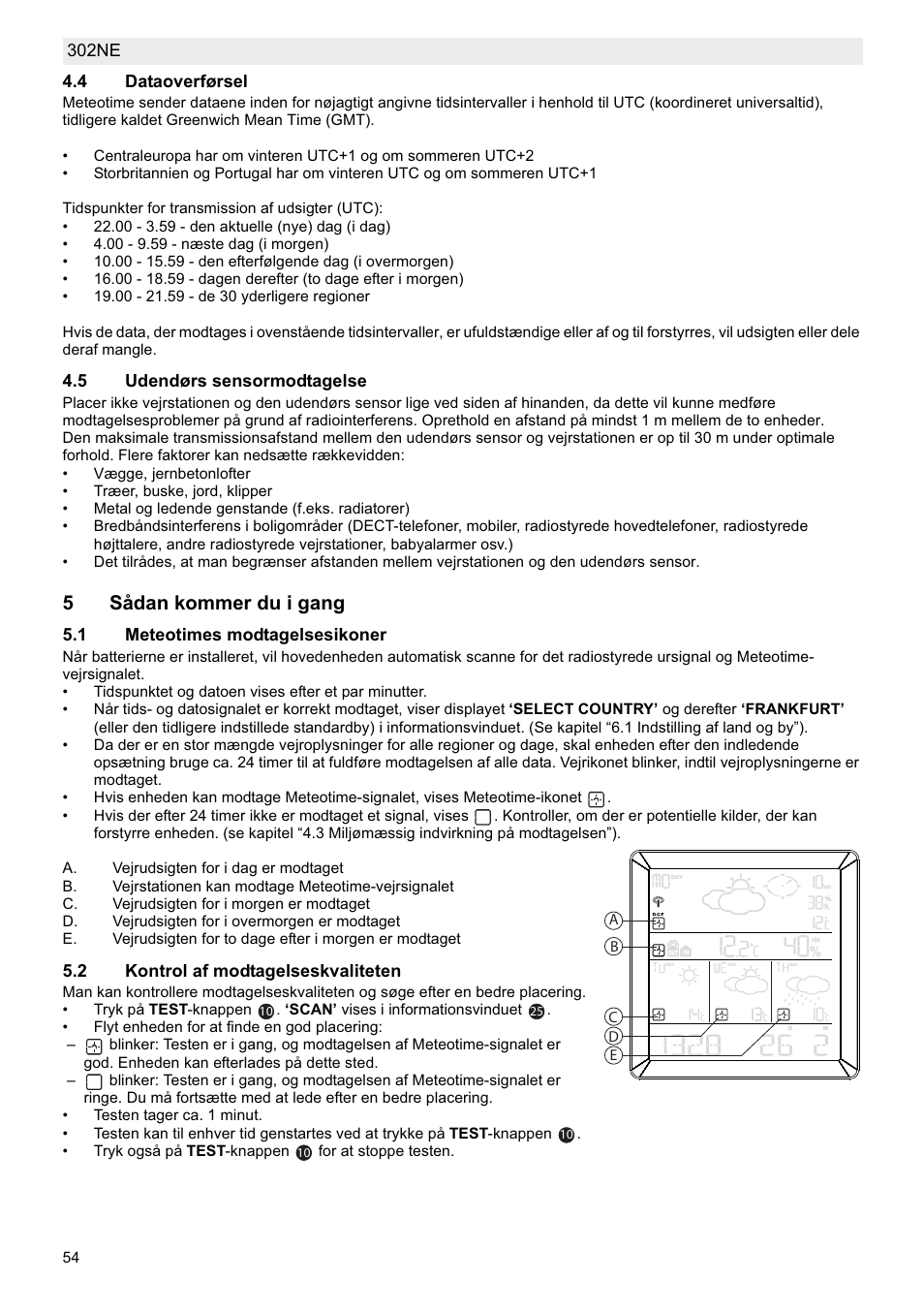 5sådan kommer du i gang | National Geographic Weather Forecast 302 NE User Manual | Page 54 / 128