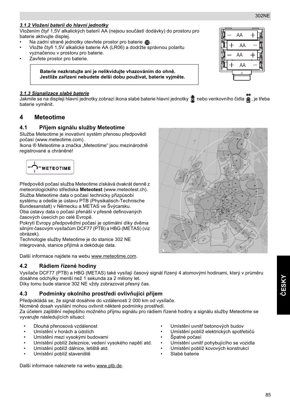 Ýesky, 4meteotime | National Geographic Weather Forecast 302 NE User Manual | Page 85 / 128