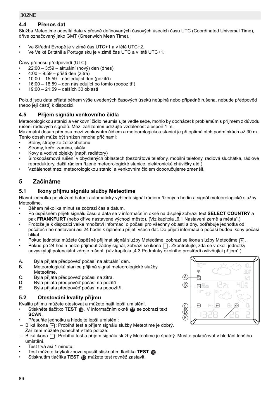 5zaþínáme | National Geographic Weather Forecast 302 NE User Manual | Page 86 / 128