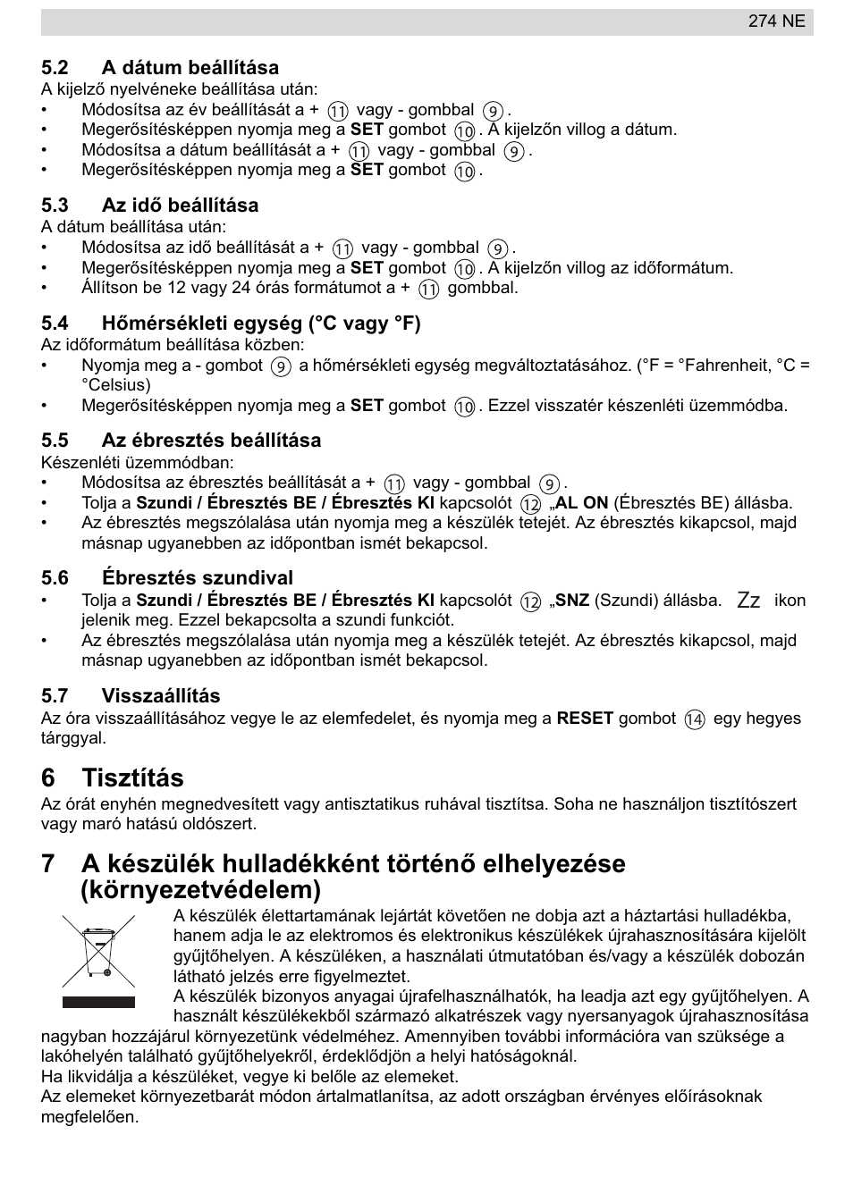 6tisztítás | National Geographic 274NE User Manual | Page 53 / 64