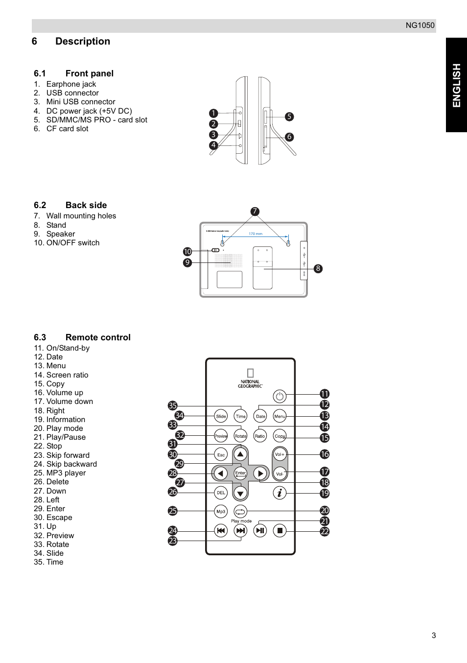 National Geographic NG1050 User Manual | Page 3 / 8