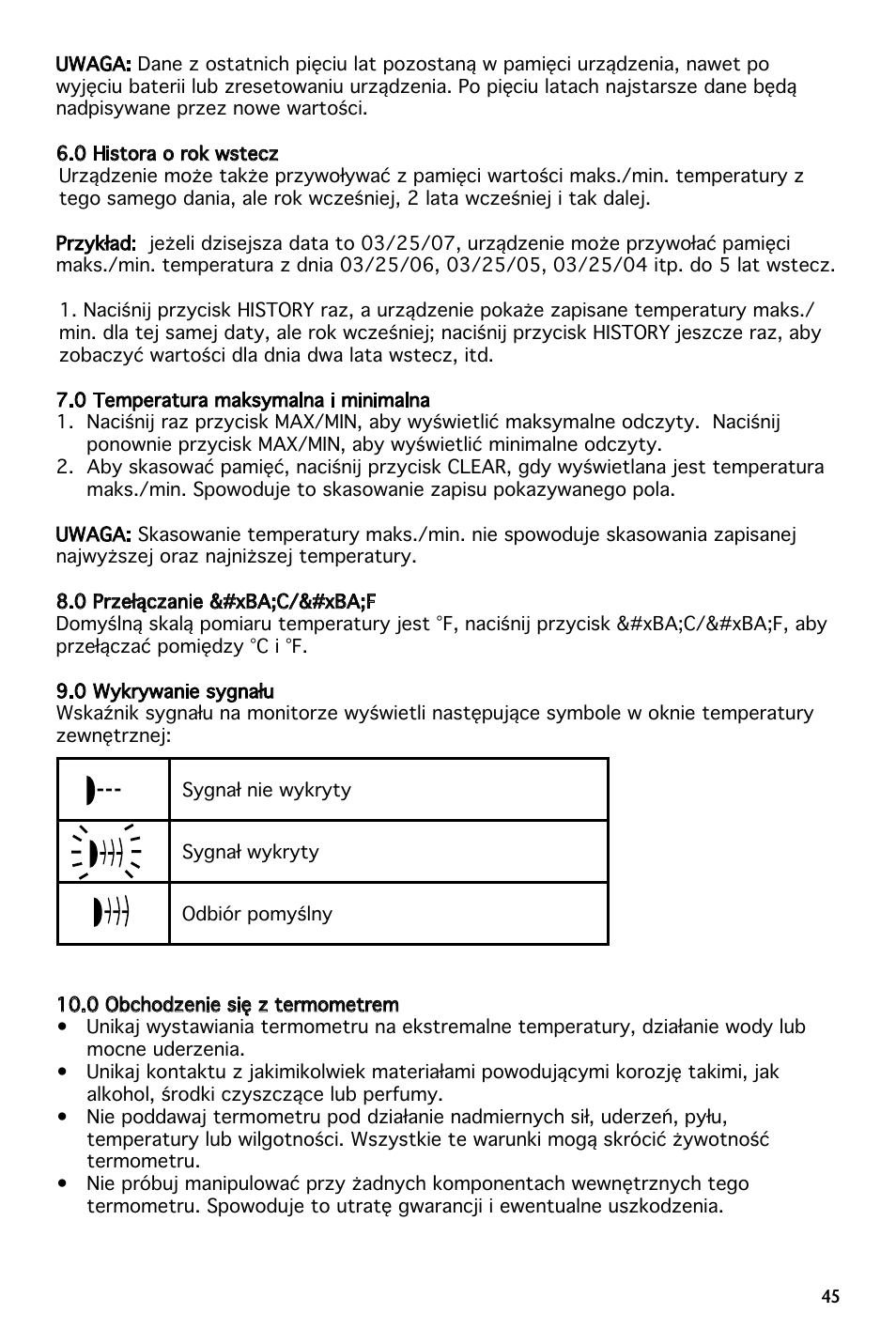 National Geographic 259NE User Manual | Page 45 / 54