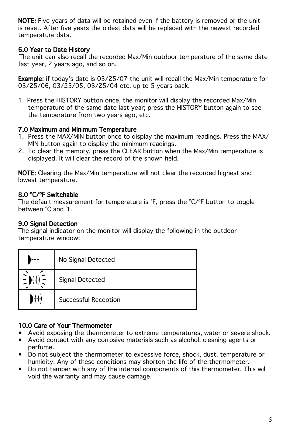 National Geographic 259NE User Manual | Page 5 / 54