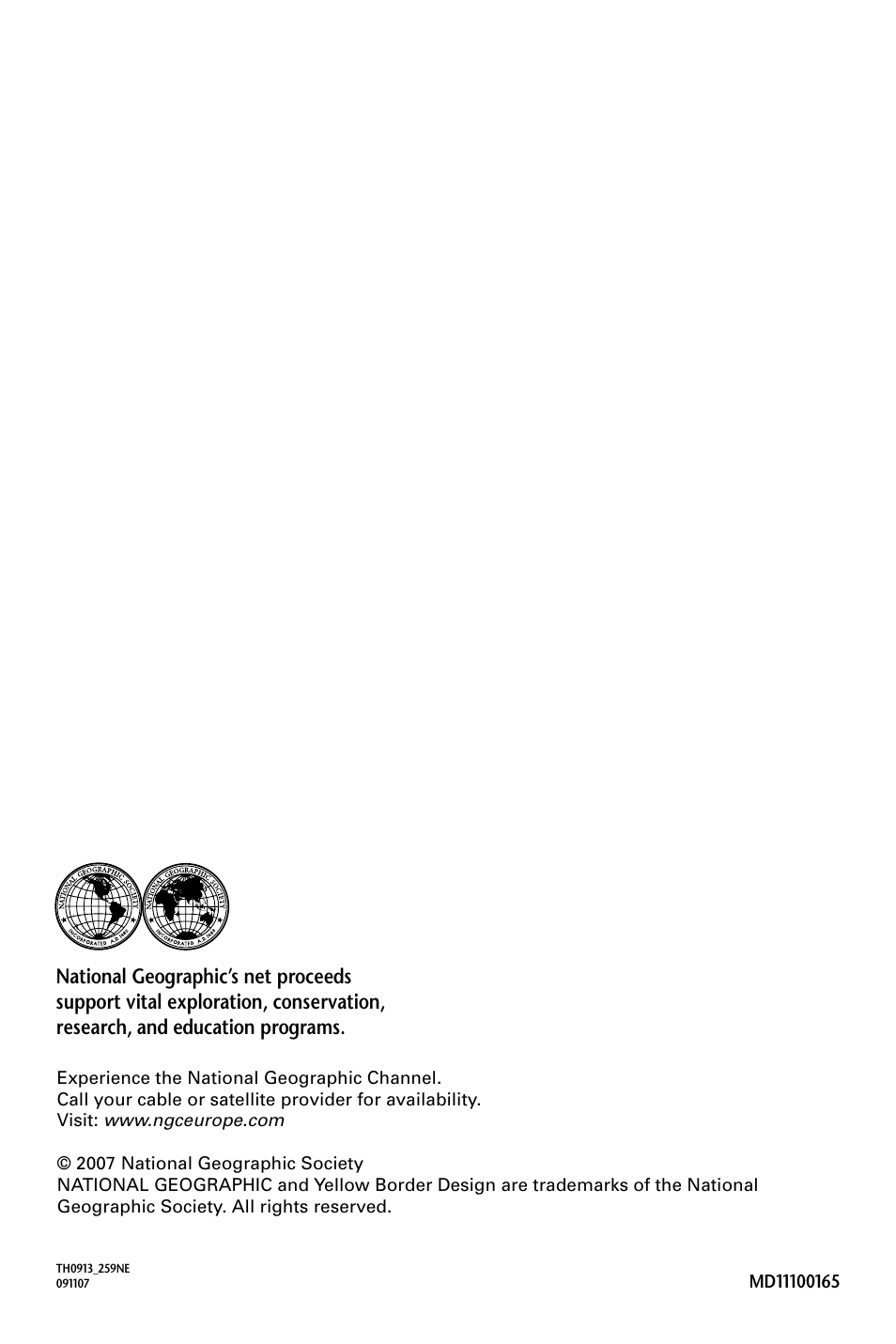 National Geographic 259NE User Manual | Page 54 / 54