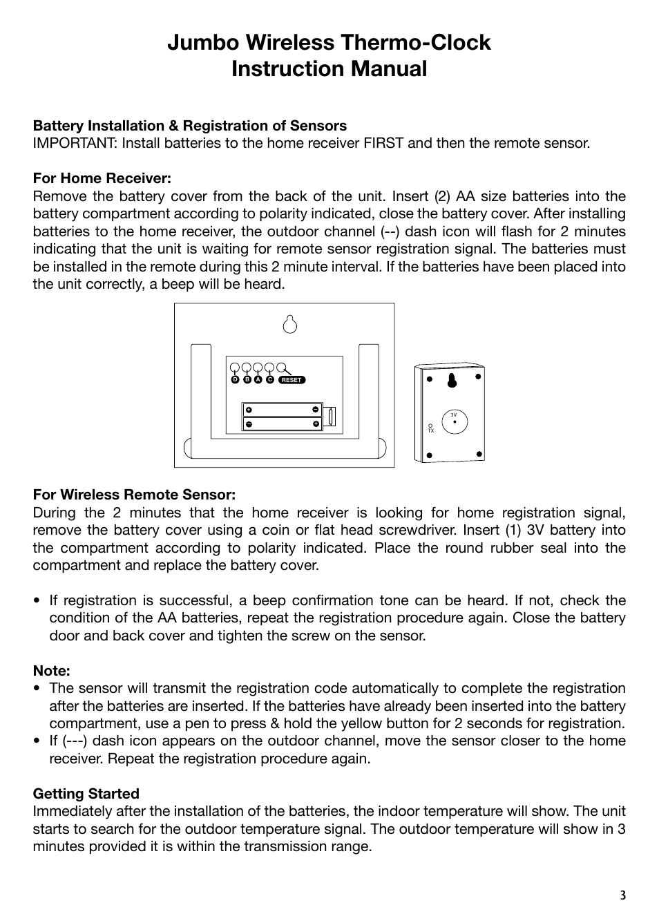 Jumbo wireless thermo-clock instruction manual | National Geographic IN103TOP User Manual | Page 3 / 58