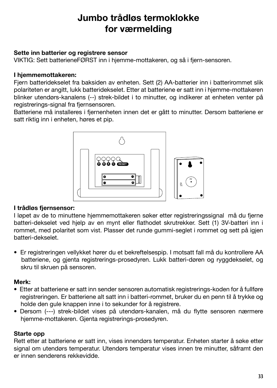 Jumbo trådløs termoklokke for værmelding | National Geographic IN103TOP User Manual | Page 33 / 58
