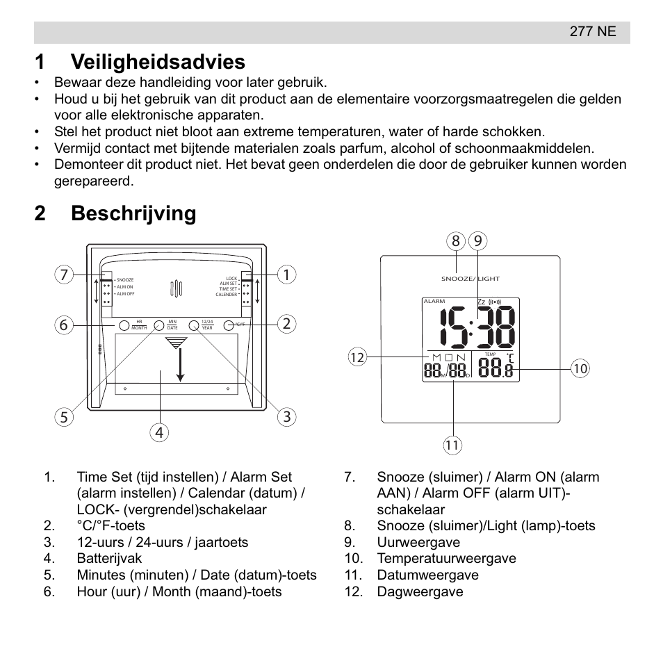 1veiligheidsadvies, 2beschrijving | National Geographic 277 NE User Manual | Page 7 / 64