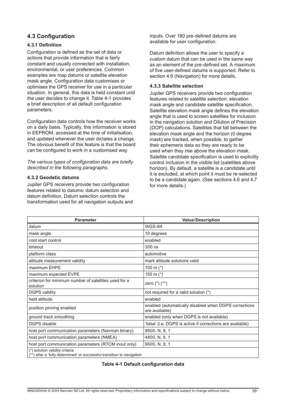 3 conﬁguration | Navman 11 User Manual | Page 59 / 90