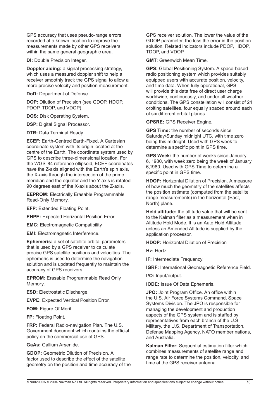Navman 11 User Manual | Page 73 / 90