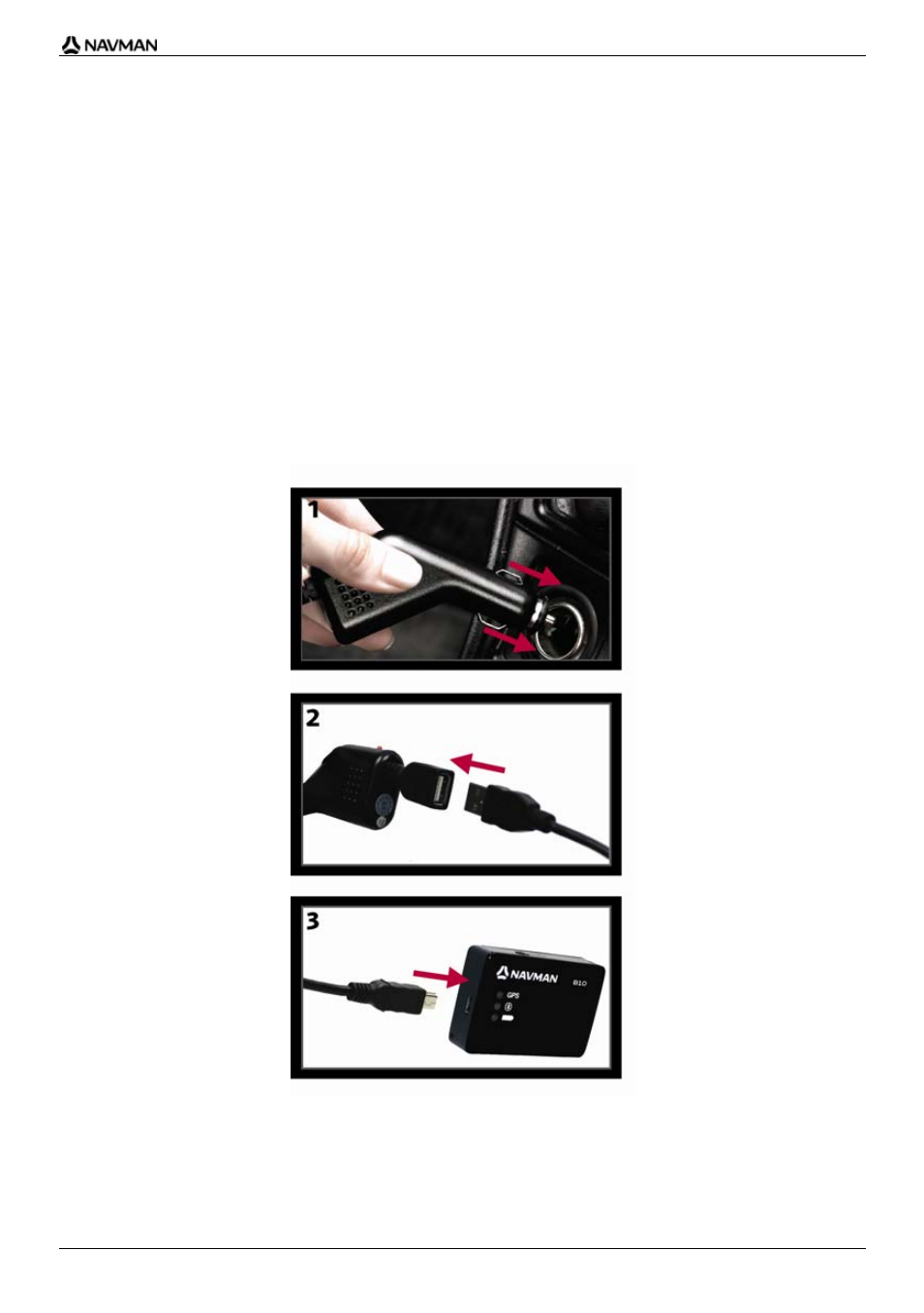 How do i charge the battery, By vehicle power adaptor | Navman B10 User Manual | Page 13 / 19