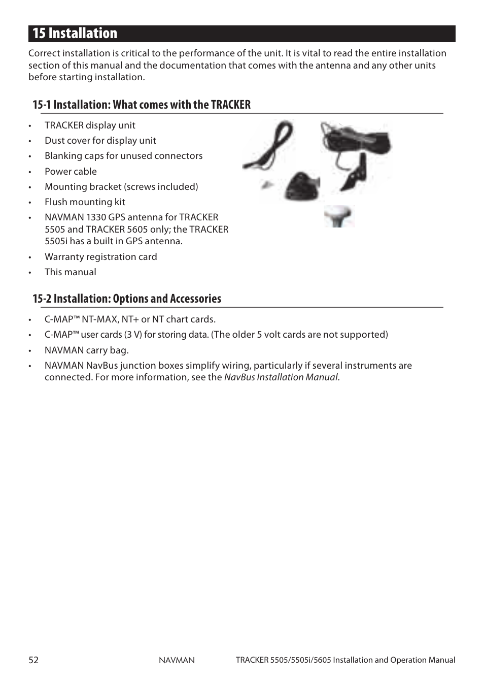 15 installation | Navman 5505 User Manual | Page 52 / 68