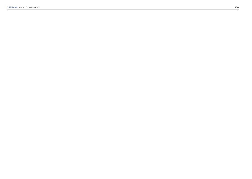 Navman iCN 620 User Manual | Page 106 / 106