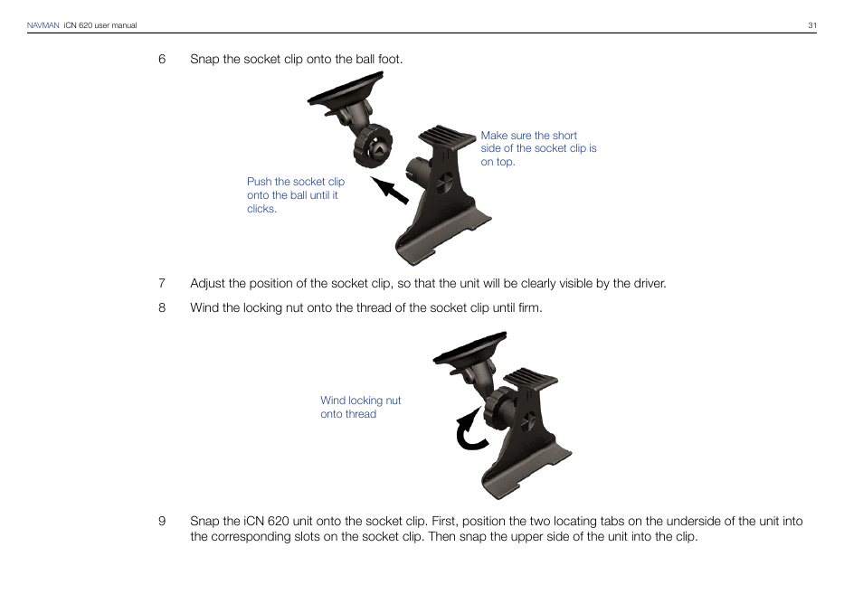 Navman iCN 620 User Manual | Page 31 / 106