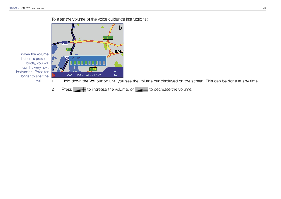 Navman iCN 620 User Manual | Page 42 / 106