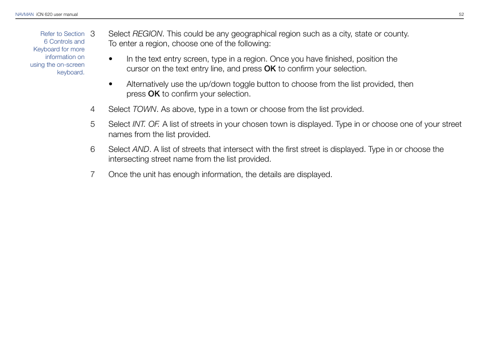 Navman iCN 620 User Manual | Page 52 / 106