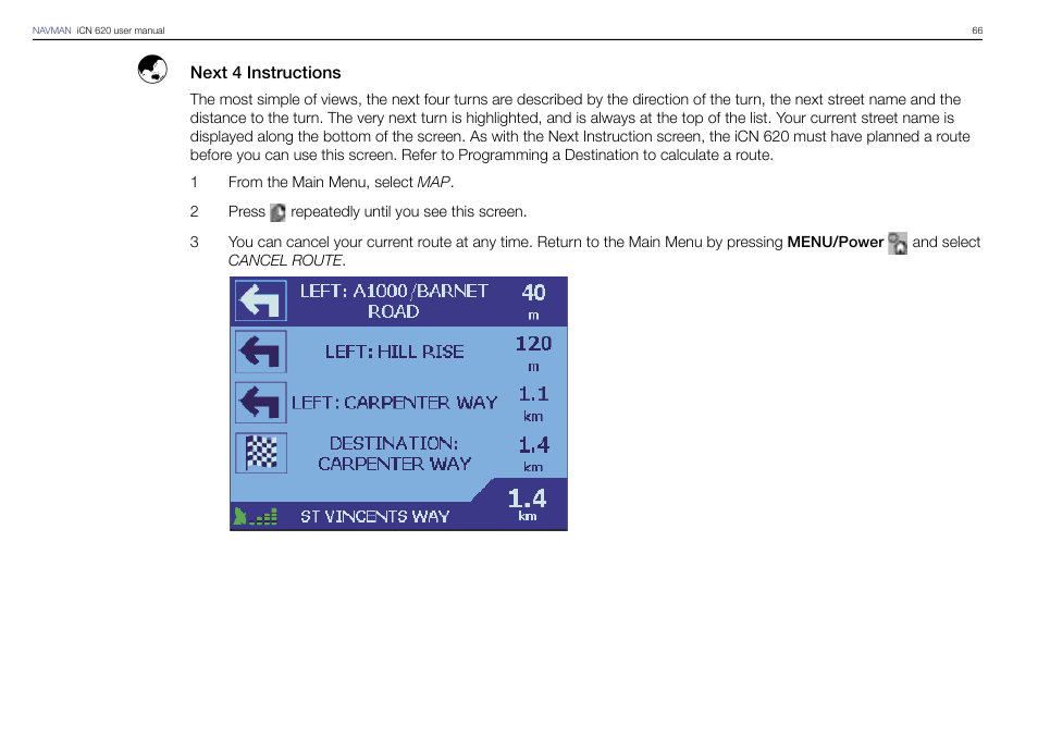 Navman iCN 620 User Manual | Page 66 / 106