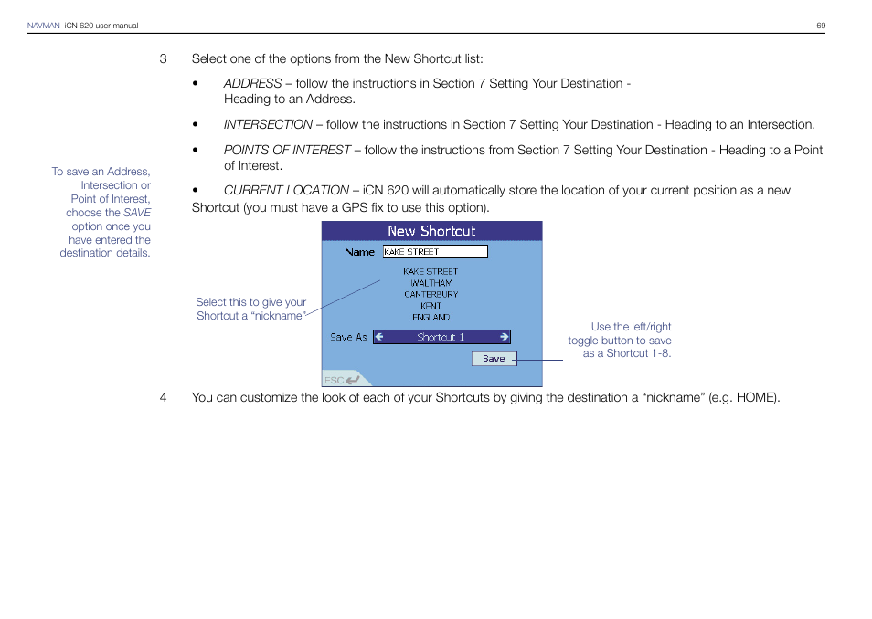 Navman iCN 620 User Manual | Page 69 / 106