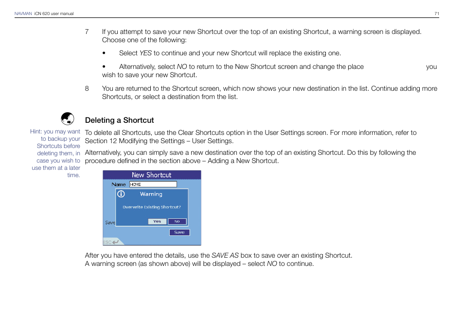 Navman iCN 620 User Manual | Page 71 / 106