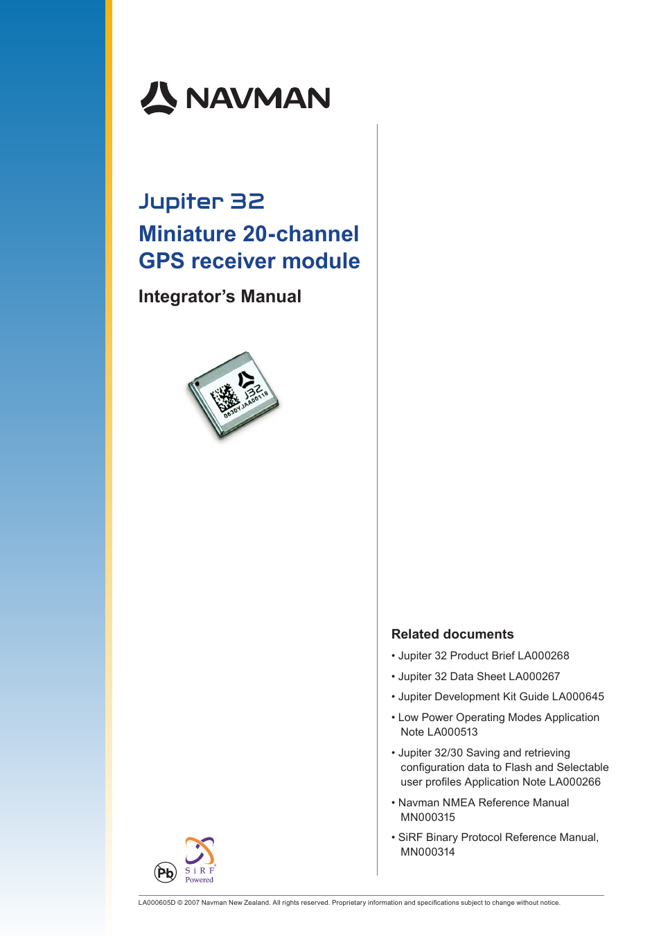 Navman JUPITER LA000605D User Manual | 26 pages