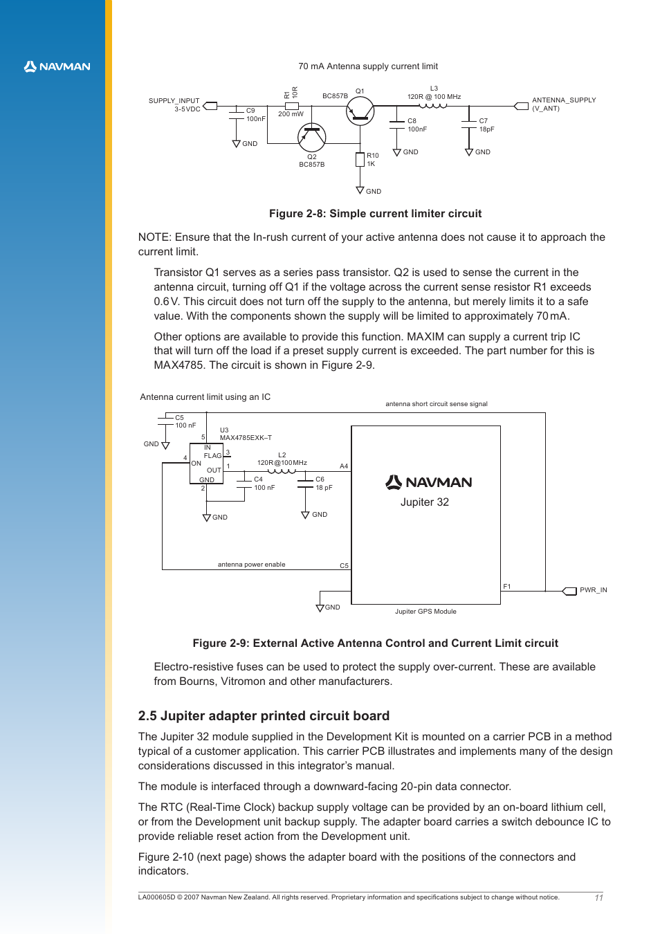 5 jupiter adapter printed circuit board, Jupiter 32 | Navman JUPITER LA000605D User Manual | Page 14 / 26