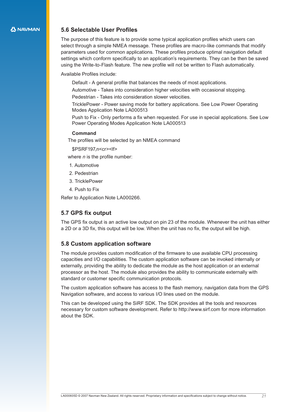 Navman JUPITER LA000605D User Manual | Page 24 / 26