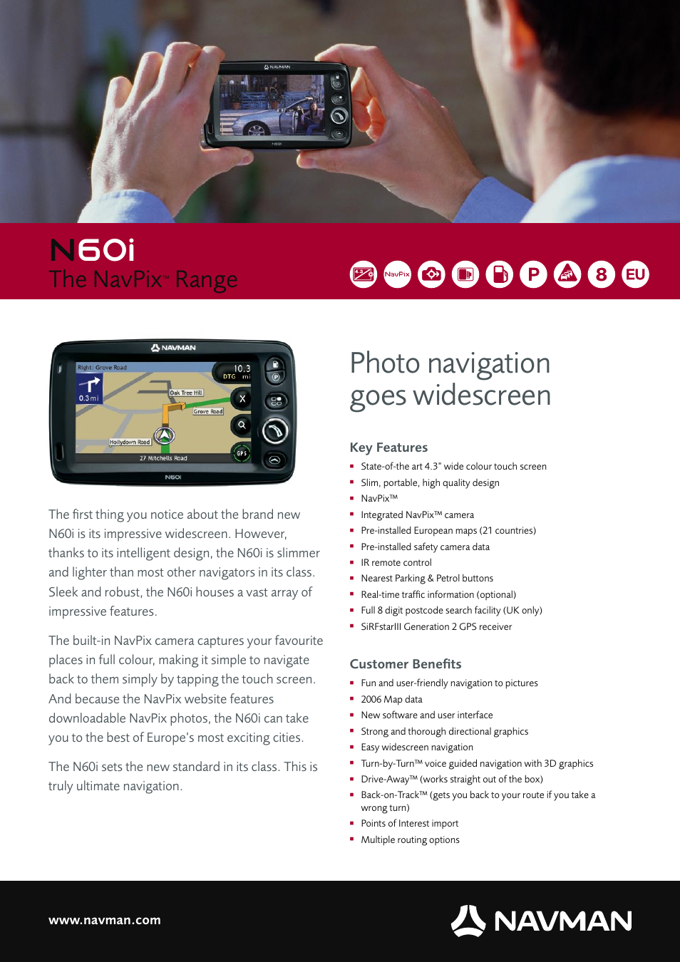 Navman N60i User Manual | 2 pages