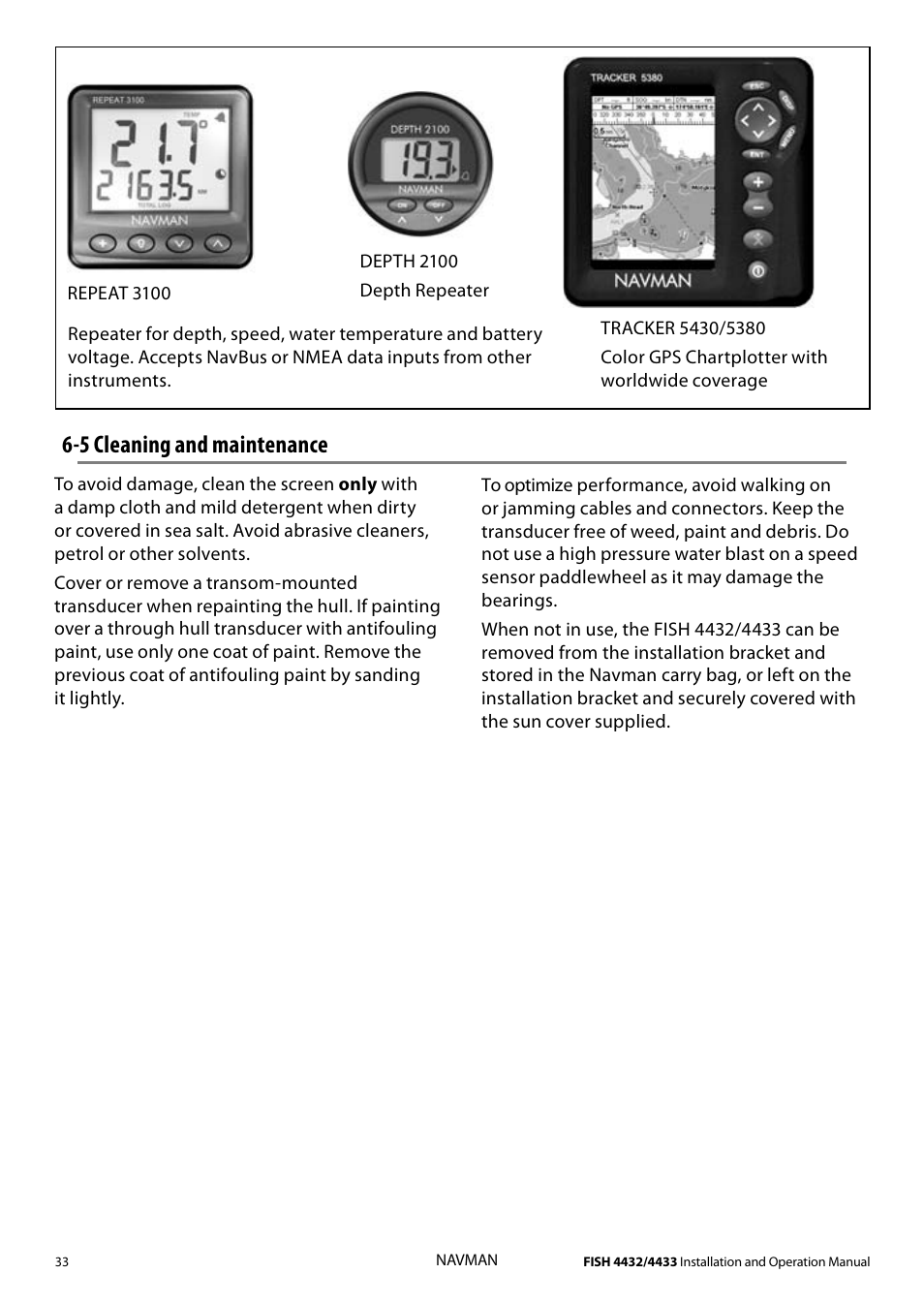 5 cleaning and maintenance | Navman 4433 User Manual | Page 31 / 37